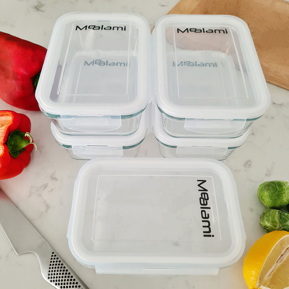 Glass Meal Prep Containers (5 piece set)