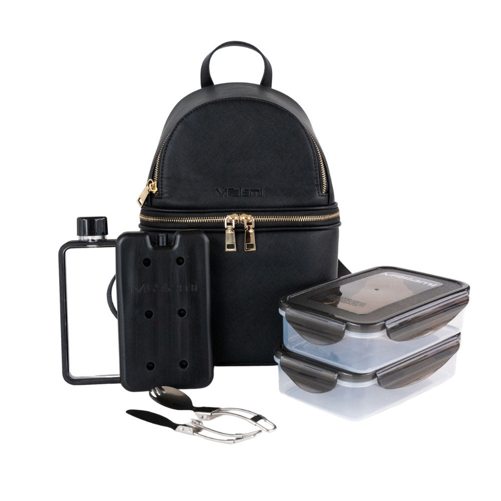 Mini Luxe Meal Prep Backpack Set Small Meal Bag